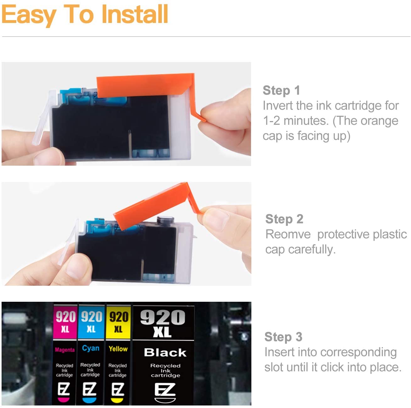 HP 920XL 920 Compatible Ink Cartridge (5 Pack) | E-Z Ink