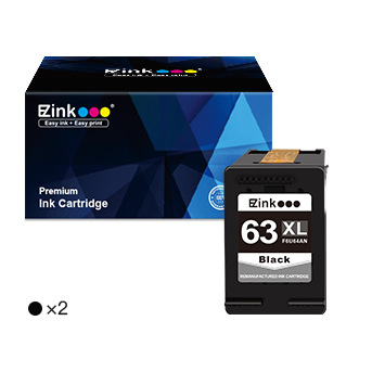 HP 63 63XL Remanufactured Ink Cartridge 2 Black E Z Ink
