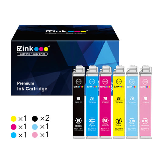 Epson 79 T079 Remanufactured Ink Cartridge (7 Pack) | E-Z Ink