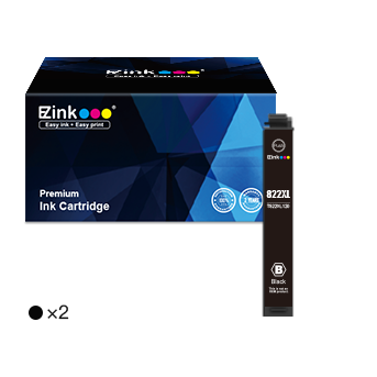 Epson 822XL T822 Remanufactured Ink Cartridge (2 Black)