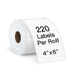 Shipping Label, 4 x 6 Direct Thermal Labels, 220 Labels/Roll