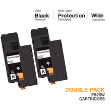 Dell E525W E525 Compatible Toner Cartridge (2 Pack)