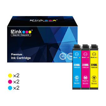 Epson 220XL T220XL Remanufactured Ink Cartridge (6 Pack)