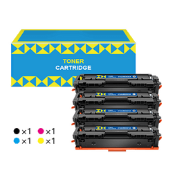 HP 414A W2020A (NO CHIP) Compatible Toner Cartridge (4 Pack)
